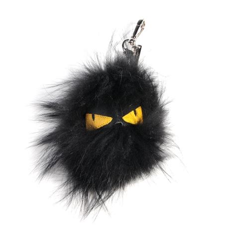 fendi fusto fox-fur bag charm|FENDI Vitello Elite Fox Fur Fusto Monster Bag Bug Charm Black .